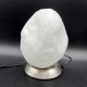 Lampe os tactile design vintage globe opaline blanc mat intensité réglable