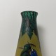 Grand Vase Art Déco en verre emaillé Décor aux Oiseaux de la Verrerie Leune