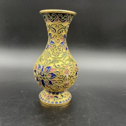 Vase chinois en émail cloisonné