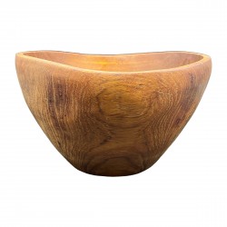 Bol en teck teak bowl forme libre décoration scandinave vintage