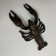 Ecrevisse en bronze a patine brune Japon Meiji Okimo 19e Jizai