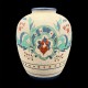 Vase céramique Art Deco décor Floral fleurs