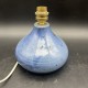 Pied de lampe boule gres pyrite bleu vintage