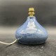 Pied de lampe boule gres pyrite bleu vintage