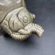 Theiere elephant en céramique craquelé gris vintage