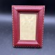Cadre photo ancien Art Deco cuir piqué sellier DLG Hermes Adnet Dupre Lafon