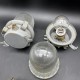 2 appliques globe hublot Lampe marine ancienne bronze et verre genre holophane