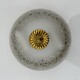 Plafonnier en métal doré en verre dépoli DLG Lucien Gau
