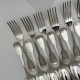 Lot de 10 fourchettes et 10 cuilleres a soupe Christofle Alfanide Chinon Filet