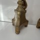 Paire de lampes en bois doré réalisée a partir de pique cierge XIXe 19e