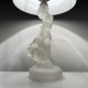 Lampe femme sirène Art Deco en verre depoli façon Lalique Sabino Etling Daum