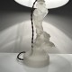 Lampe femme sirène Art Deco en verre depoli façon Lalique Sabino Etling Daum