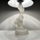 Lampe femme sirène Art Deco en verre depoli façon Lalique Sabino Etling Daum