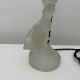 Lampe femme sirène Art Deco en verre depoli façon Lalique Sabino Etling Daum