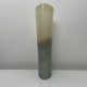 Grand vase en verre gris et beige a identifier