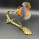 Applique Art Nouveau bronze tulipe verre marmoréen