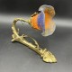 Applique Art Nouveau bronze tulipe verre marmoréen