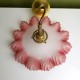 Supension Abat jour tulipe en verre vieux rose style art déco shabby chic