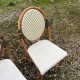 Trio de chaises bambou rotin vintage bistrot