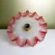 Supension Abat jour tulipe en verre vieux rose style art déco shabby chic