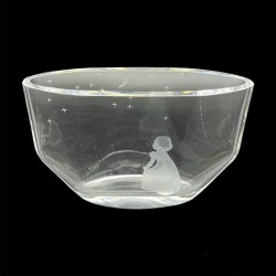 Vase en cristal ou verre signé EDVIN OHRSTROM ORREFORS