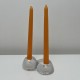 Bougeoir en verre Orrefors Sweden vintage Suede design Lars Hellsten