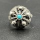 Bague ancienne egyptienne ancienne  filigrane argent massif et turquoise