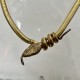 Collier Serpent Art Déco 1920 plaqué or Egyptian Revival snake Necklace