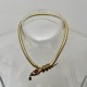 Collier Serpent Art Déco 1920 plaqué or Egyptian Revival snake Necklace