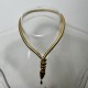 Collier Serpent Art Déco 1920 plaqué or Egyptian Revival snake Necklace