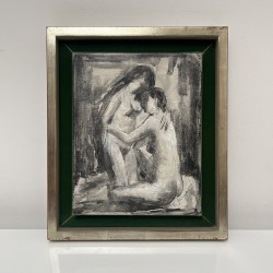 Couple de femmes entassées - Ferruccio GAROPESANI - 1972