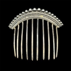Diadème peigne tiare ancien 19 siècle XIX argent massif french antique jewelry