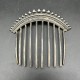 Diadème peigne tiare ancien 19 siècle XIX argent massif french antique jewelry