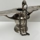 Lampe a huile indienne ancienne céremonie Changalavatta bronze argenté
