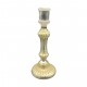 Bougeoir en verre eglomisé XIXe 19e