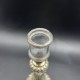 Bougeoir en verre eglomisé XIXe 19e
