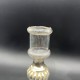 Bougeoir en verre eglomisé XIXe 19e