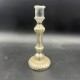 Bougeoir en verre eglomisé XIXe 19e