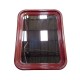 Grand miroir plastique bordeau vintage