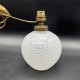Lampe en verre moucheté forme boule art deco style Clichy