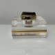 Briquet de table en plexiglas altuglas vintage doré