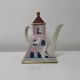 Theiere pigeonnier Carlton ware vintage en céramique