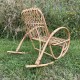 Rocking chair enfant bambou et rotin vintage