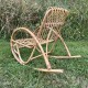 Rocking chair enfant bambou et rotin vintage