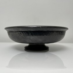 Coupe sur pied piedouche céramique émail noir Jean Marais