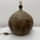 Gros Pied de lampe boule en gres pyrite style La borne Tiffoche Deblander