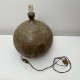 Gros Pied de lampe boule en gres pyrite style La borne Tiffoche Deblander