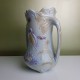 Grand vase en barbotine de style Art Nouveau martin pecheur Salins Les Bains