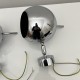 Paire d'appliques en métal chrome type Eyeball vintage space age