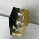 Sablier inclusion resine epoxy dans le style de Pierre Giraudon design vintage